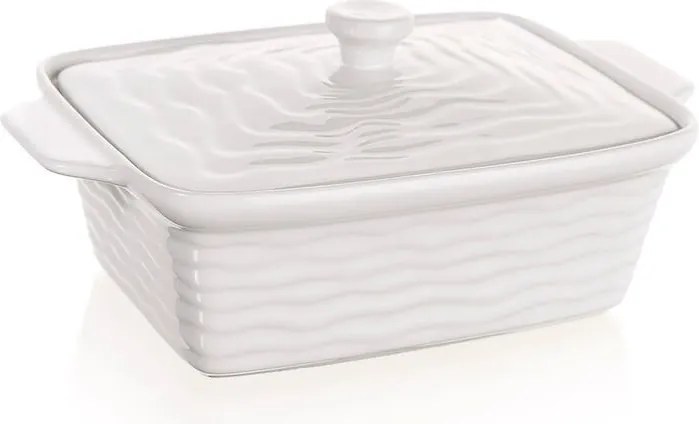 BANQUET Formă dreptunghiulară de copt cu capac CULINARIA White 28 x 18 cm