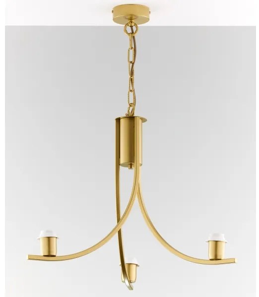 Jupiter 2093 - Lustra ARTHUR, suspendată pe lanț, 3xE27/15W/230V, albastru/auriu