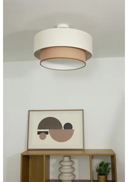 Lustră aplicată NATIA 1xE27/60W/230V alb/maro