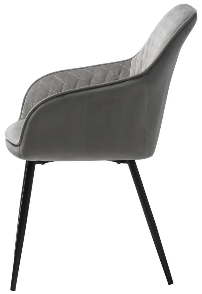 Scaun tapițat Unique Furniture Milton, gri