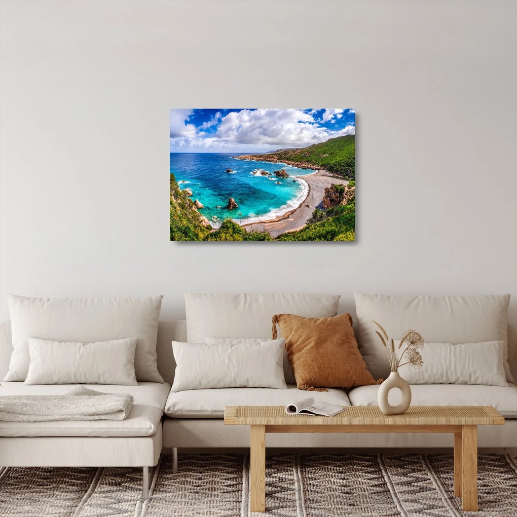 Tablou pe sticlă - Sardinia (70x50 cm)