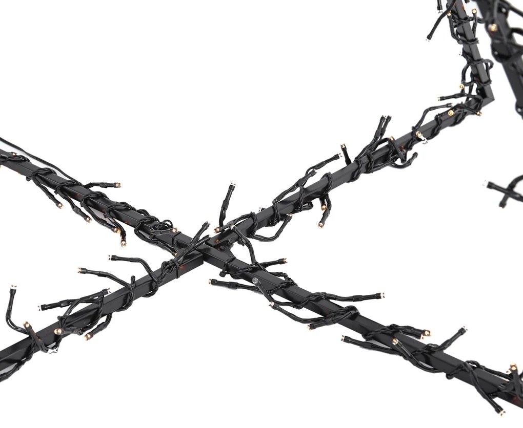 Brad de Crăciun negru cu LED IP44 - Brilli