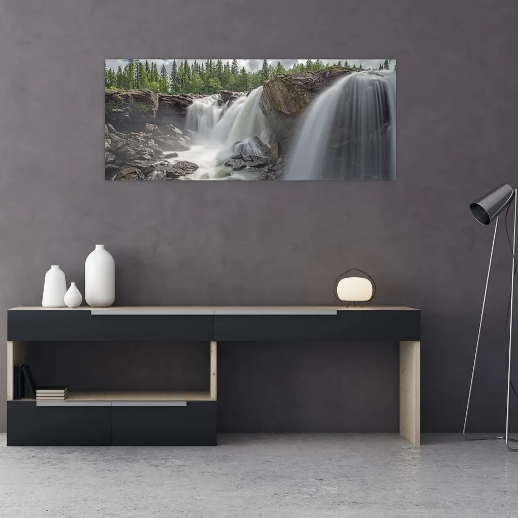 Tablou cu cascade (120x50 cm), în 40 de alte dimensiuni noi