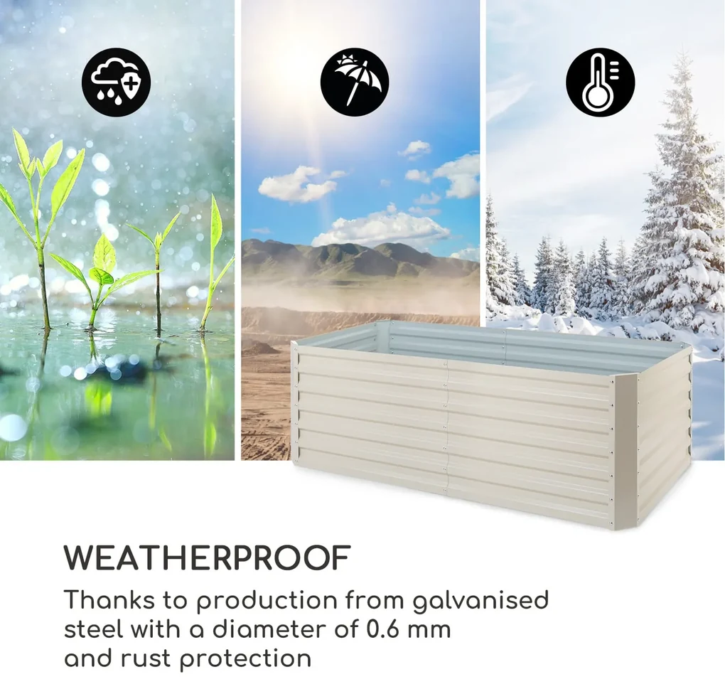 High Grow Straight, ghiveci ridicat, 200 x 60 x 100 cm, 1200 l, oțel