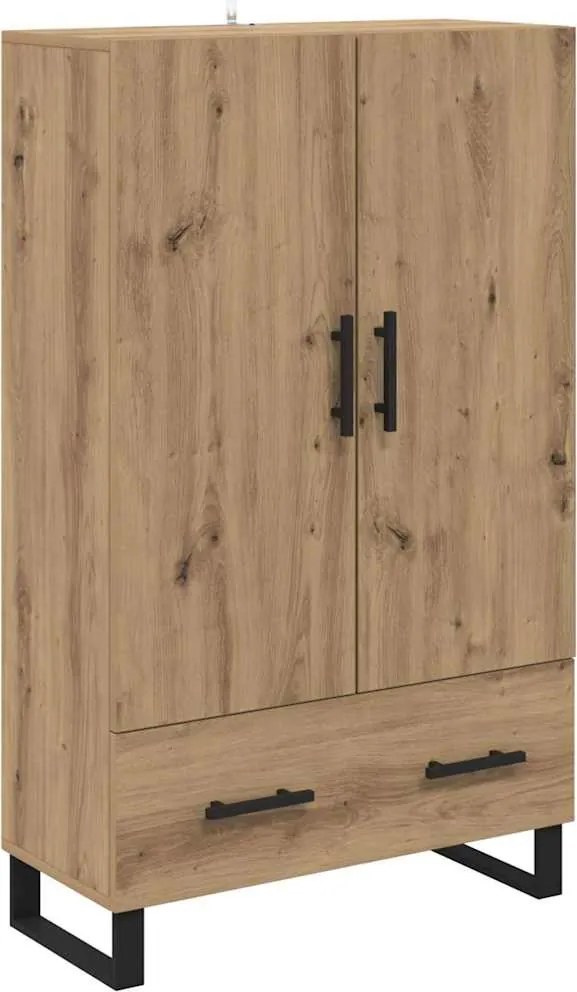 vidaXL Bufet Stejar Artizanal 69,5 x 30 x 115 cm Lemn compozit