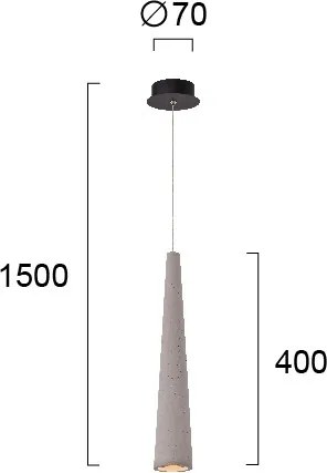 Lampă suspendată pe cablu ANISHA 1xGU10/35W/230V gri