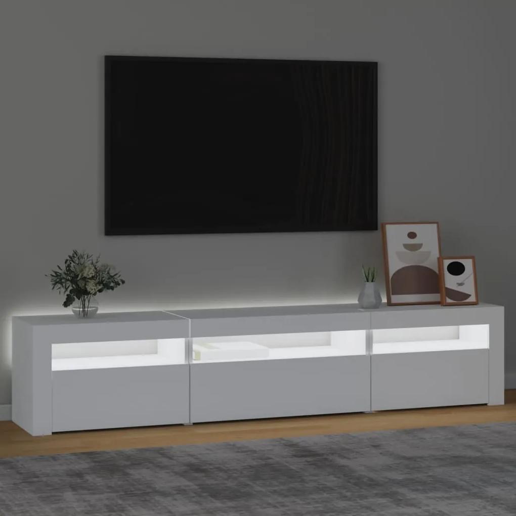 Comoda TV cu lumini LED, alb, 195x35x40 cm 1, Alb, 195 x 35 x 40 cm