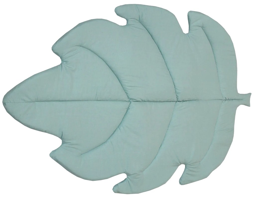 Covoras de joaca termic Frunza Pure Salvia 150x105x5cm, pliabil, bumbac 100% si umplutura antialergica BabySoft  , protectie impotriva loviturilor