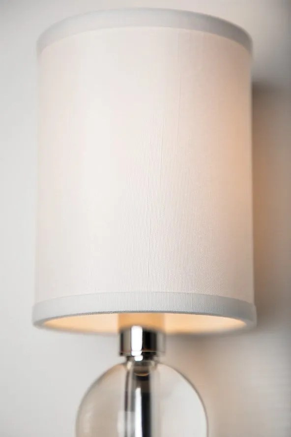 Aplica de perete design clasic ROCKLAND nichel lucios, cu 2 surse de lumina