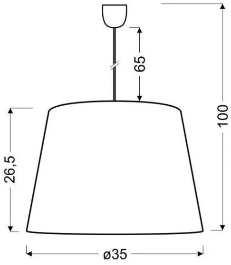 Lustră pe cablu PLATINO 1xE27/60W/230V
