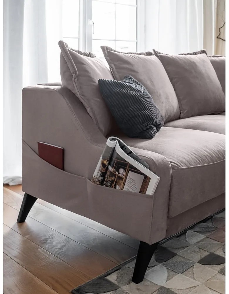 Canapea din catifea Miuform Royal Rose, bej