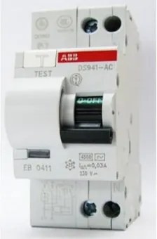 Intrerupator automat diferential 16A 1P+N 30mA DS951 ABB