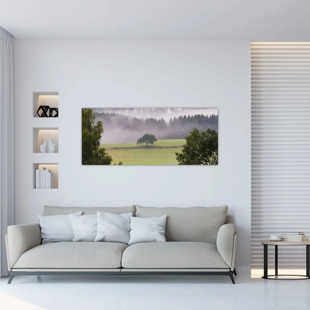 Tablou - Lunca cu copac (120x50 cm)