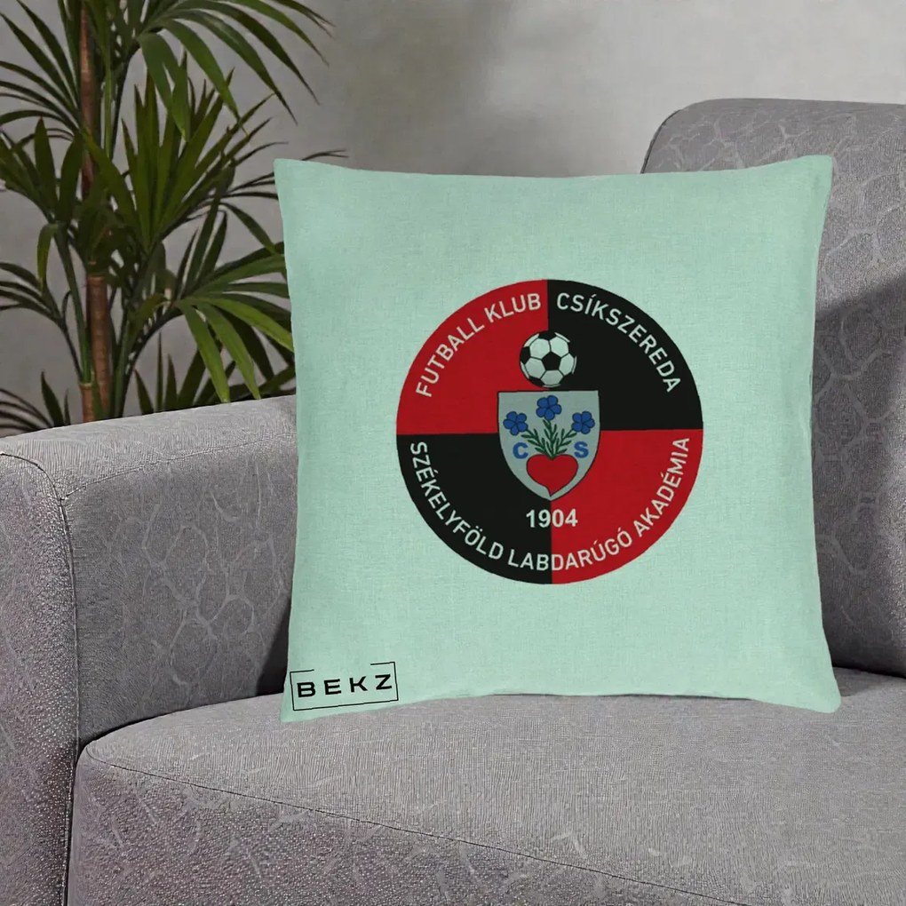 Perna Personalizata FK Csikszereda 1904 Fotbal, 40x40 cm, Verde Menta, Husa Detasabila, Perna Inclusa, BEKZ®