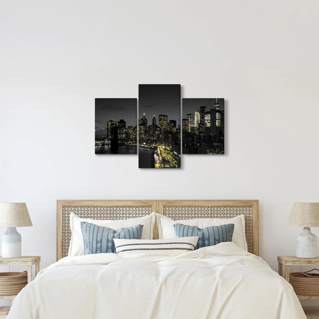 Tablou cu metropolă nocturnă (90x60 cm)