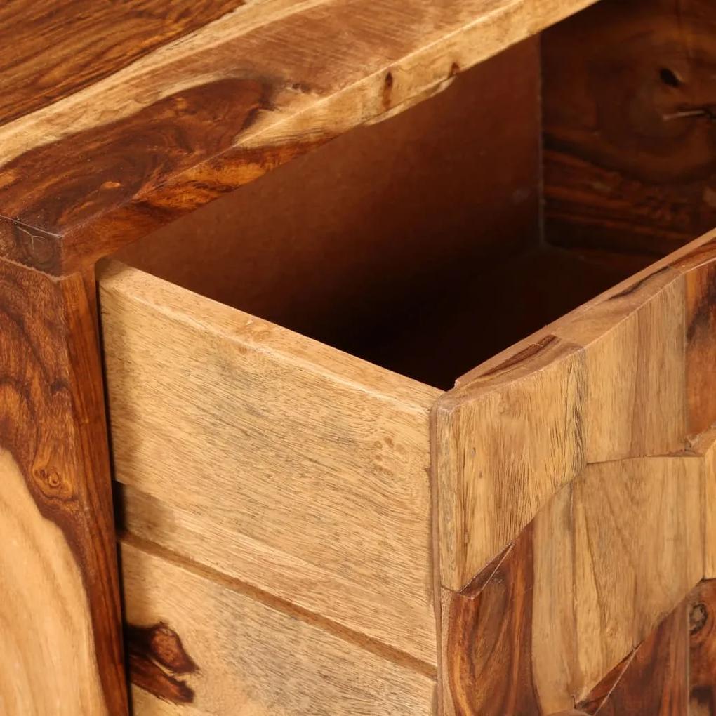 Noptiera cu 1 sertar, lemn masiv de sheesham