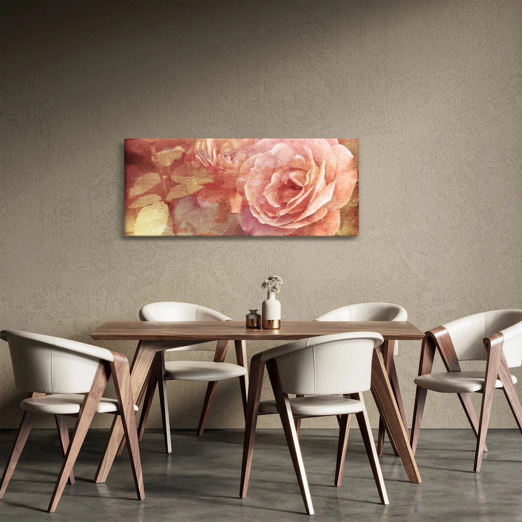Tablou cu trandafir (120x50 cm)
