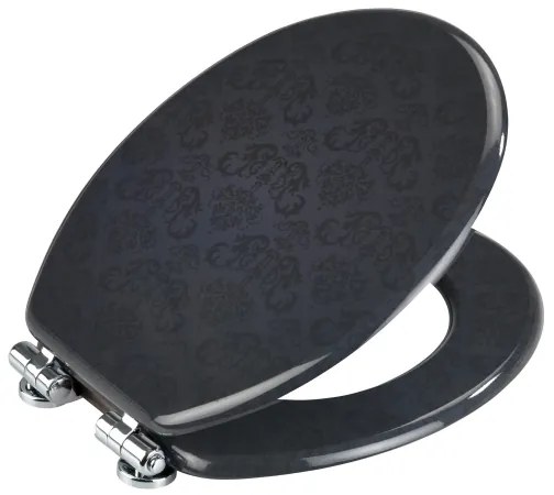 WENKO 22977100 - Capac WC BELLEVUE 35,5 x 42,5 cm antracit/argintiu