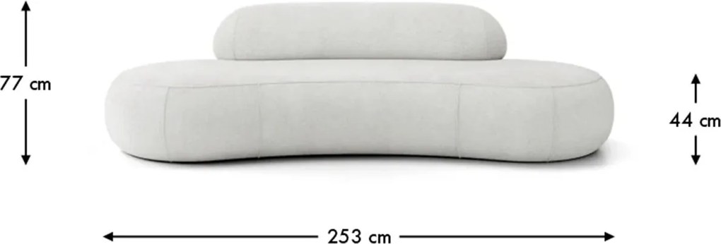 Canapea lemn masiv Soul, 253 × 103 × 77 cm