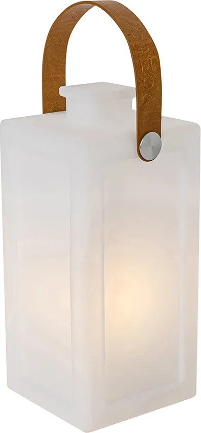 Lampă de masă modernă albă cu efect de flacără reîncărcabilă IP44 - Stard