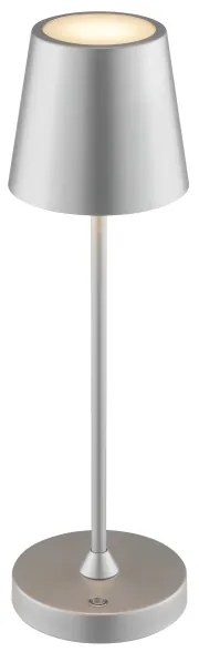 Brilliant - Lampă de birou LED tactilă, reîncărcabilă, dimabilă ELORA LED/2,5W/5V 2700K IP44 argintie