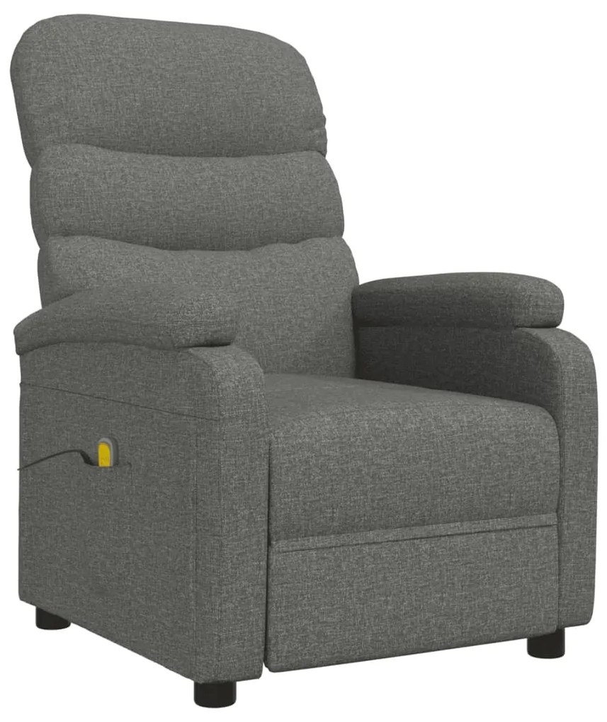 321227 vidaXL Fotoliu de masaj, gri închis, material textil