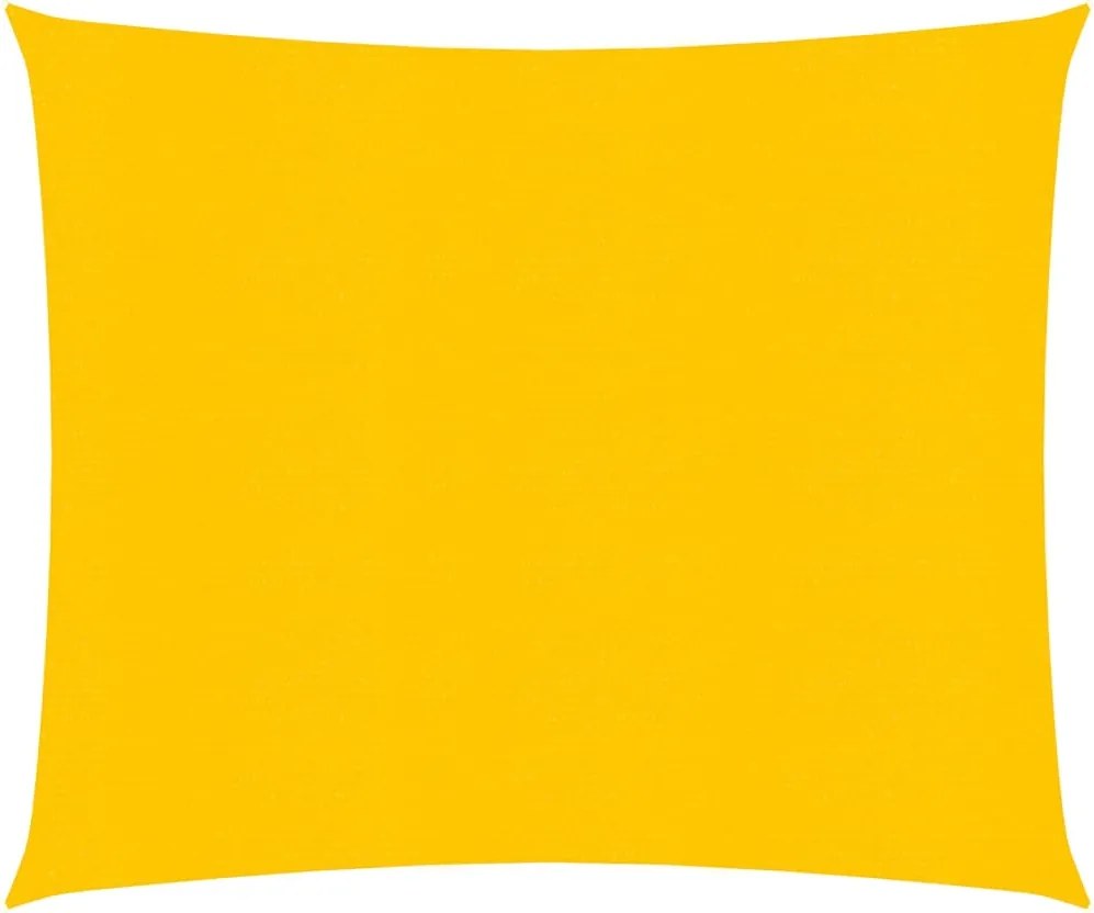 vidaXL Pânză parasolar, galben, pătrat, 5x5, m HDPE, 160 g/m²