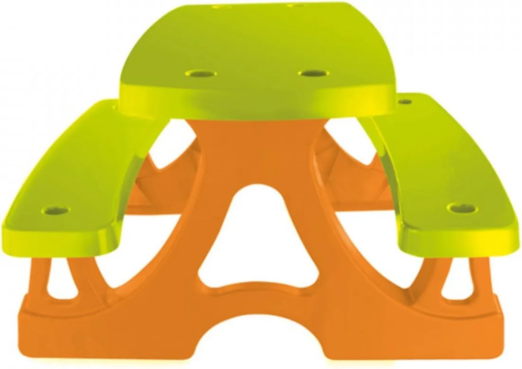 Masuta copii cu bancuta din plastic aditivat Novokids™ Picnic Table, Pentru interior si exterior, Dimensiuni 79x78x47 cm , Suprafata antiaderenta,