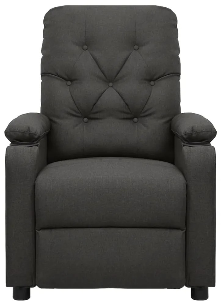339103 vidaXL Fotoliu rabatabil, gri închis, material textil