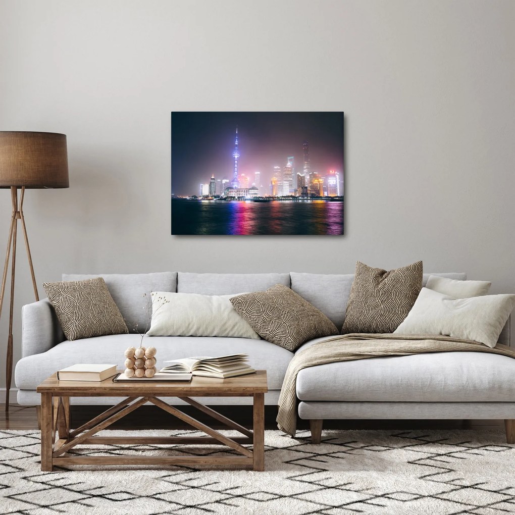Tabloul Shangai nocturn (70x50 cm)