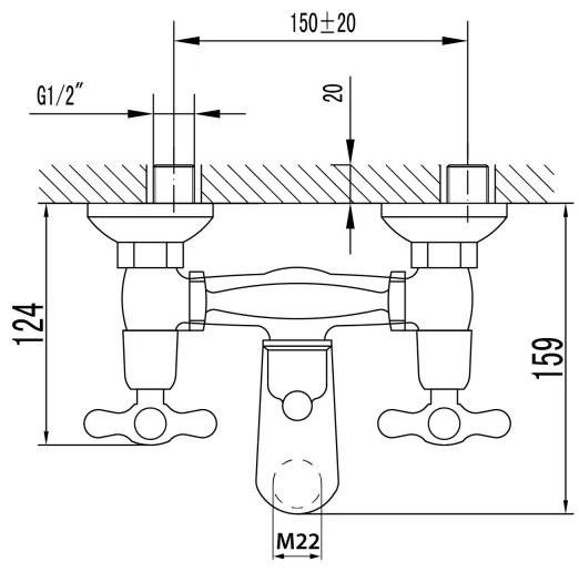 Set de cadă Aqualine VICTORIA crom lucios