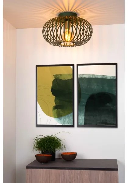 Plafonieră Lucide 78174/40/33 MANUELA 1xE27/60W/230V d. 39,5 cm verde