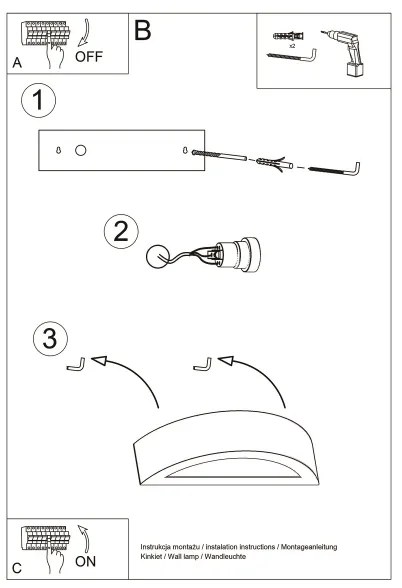 Aplică Sollux SL.1459 ATENA 1xE27/15W/230V alb