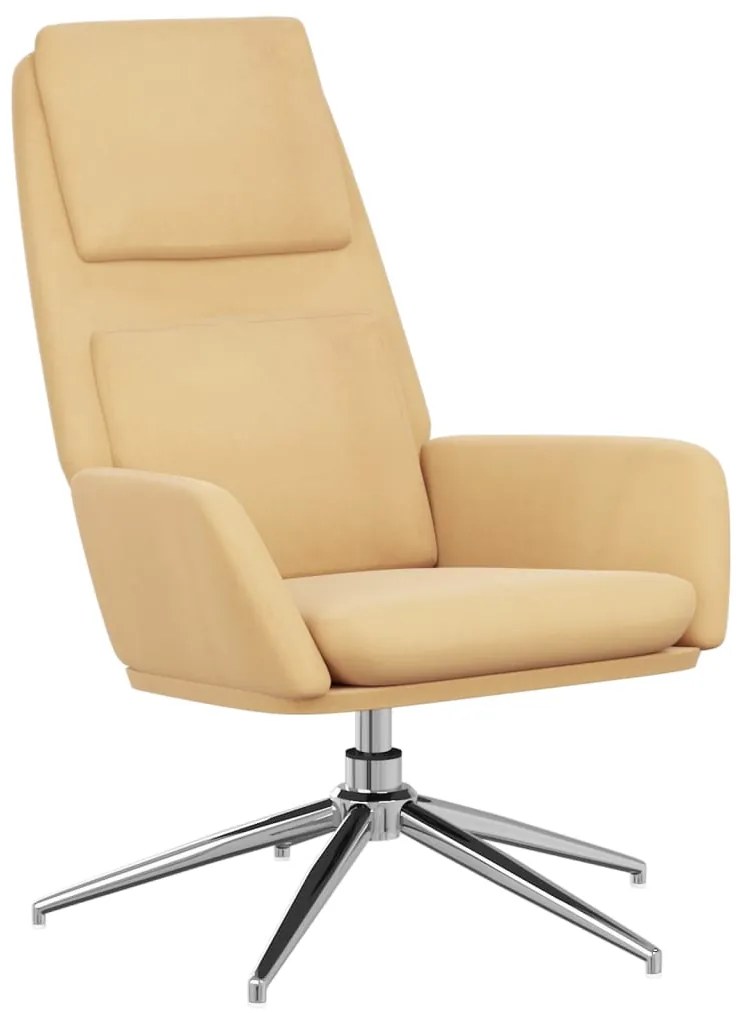 341328 vidaXL Scaun de relaxare, crem, piele întoarsă ecologică