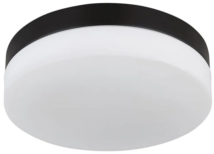 Plafoniera pentru exterior design modern IP44 Vranos negru, opal 24cm