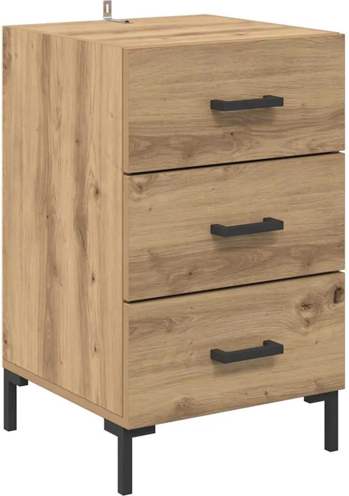 vidaXL Dulap de noapte Stejar Artizanal 40 x 40 x 66 cm Lemn compozit