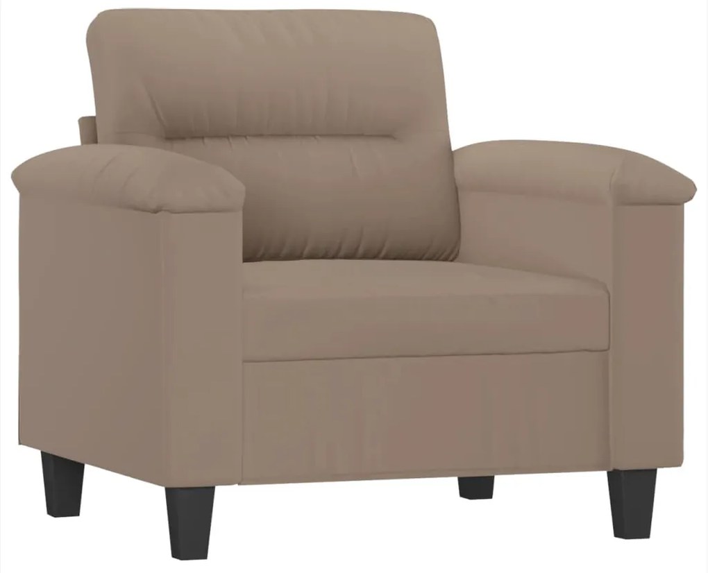 349209 vidaXL Fotoliu canapea, gri taupe, 60 cm, textil microfibră
