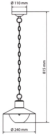 Pendul LED de exterior VEERLE 1xE27/60W/230V IP44 Brilagi