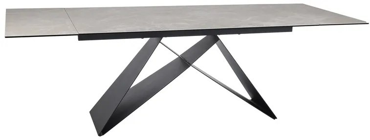 Masa extensibila Westin Ceramic DIAMOND crem/negru mat L160-240 cm