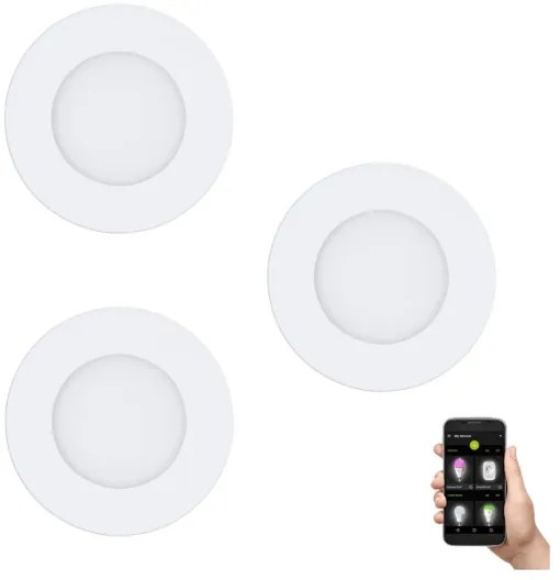 Eglo 31741 - Set de 3 corpuri de iluminat LED reglabile FUEVA-Z LED/2,8W/230V, IP44, alb