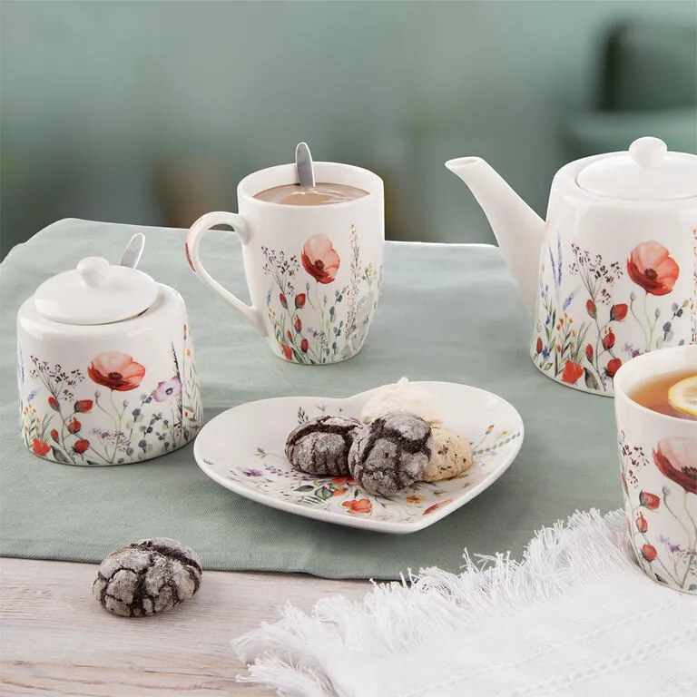 Farfurie pentru desert din porţelan MAC, inimă, 17,5 cm