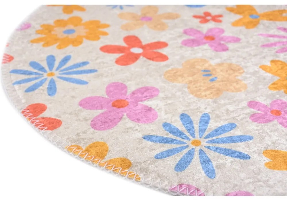 Covor pentru copii lavabil ø120 cm Joyfull Garden – Vitaus