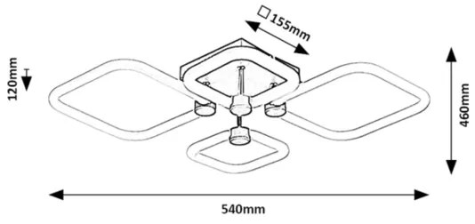 Rabalux 71006 - Plafonieră LED reglabilă SOTIRIS LED/47W/230V + telecomandă