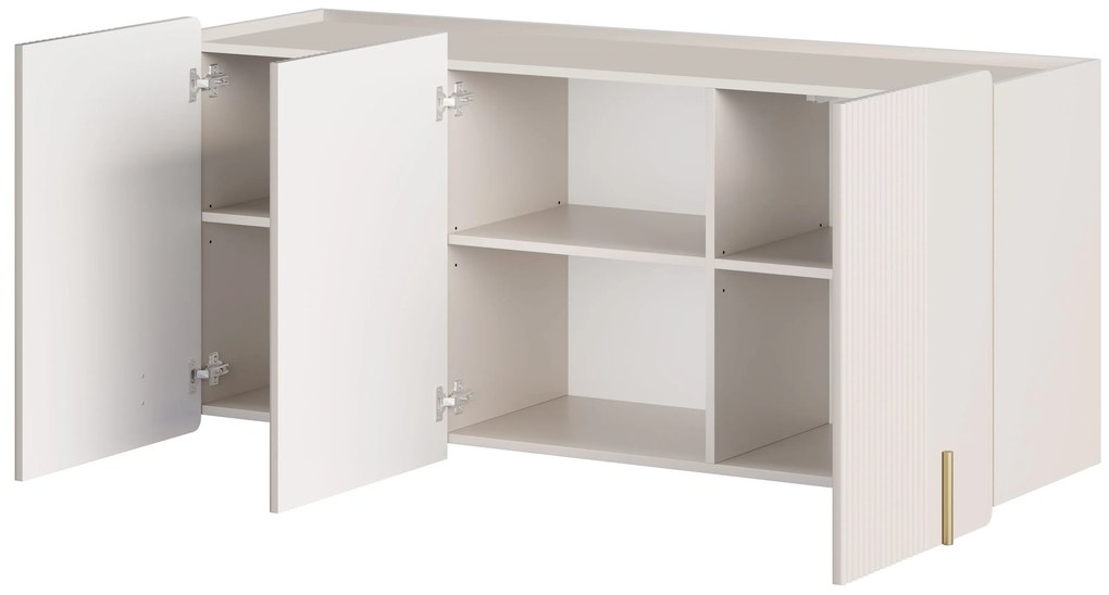 Comodă suspendată Malmi 150 cm cu 3 uși - cașmir / auriu