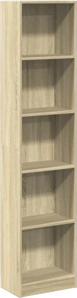 vidaXL Bibliotecă, stejar sonoma, 40x24x176 cm, lemn prelucrat