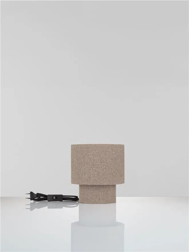 Veioza, Lampa de masa cu abajur maro deschis SYRIN