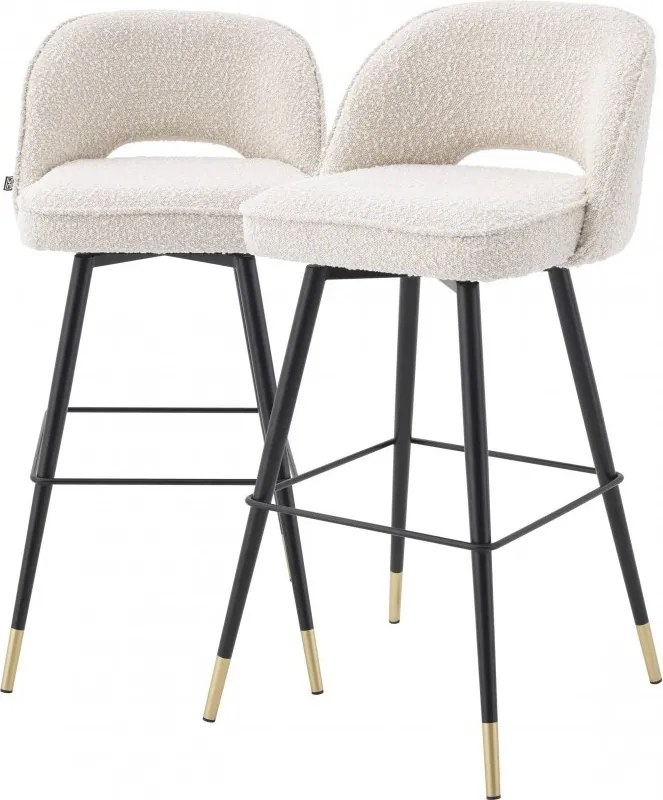 Set de 2 scaune de bar design modern Cliff, crem 114648 HZ