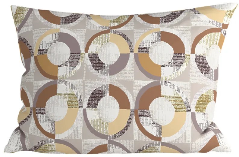 Set de 2 huse decorative de perna din microfibra CIRELLO 50x70 cm, maro-gri