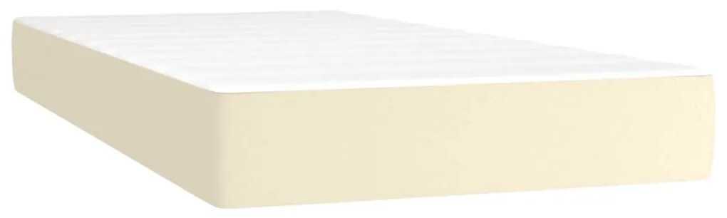 347744 vidaXL Saltea de pat cu arcuri, crem, 100x200x20 cm, piele ecologică