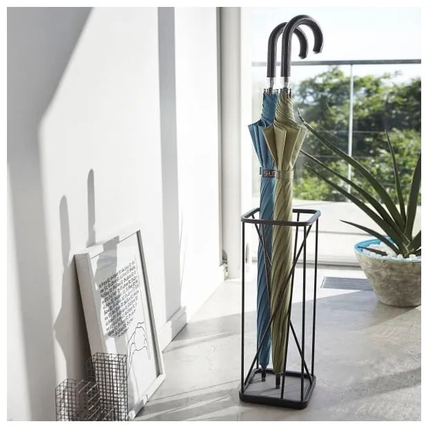 Suport pentru umbrele YAMAZAKI 9 Square, negru